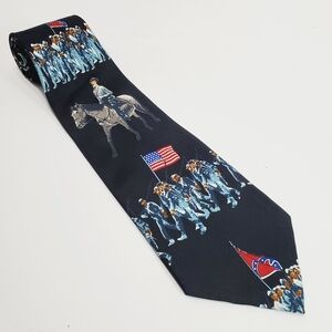 Civil War Themed Multicolor Men's Neck Tie 59x3.75" Graziano
